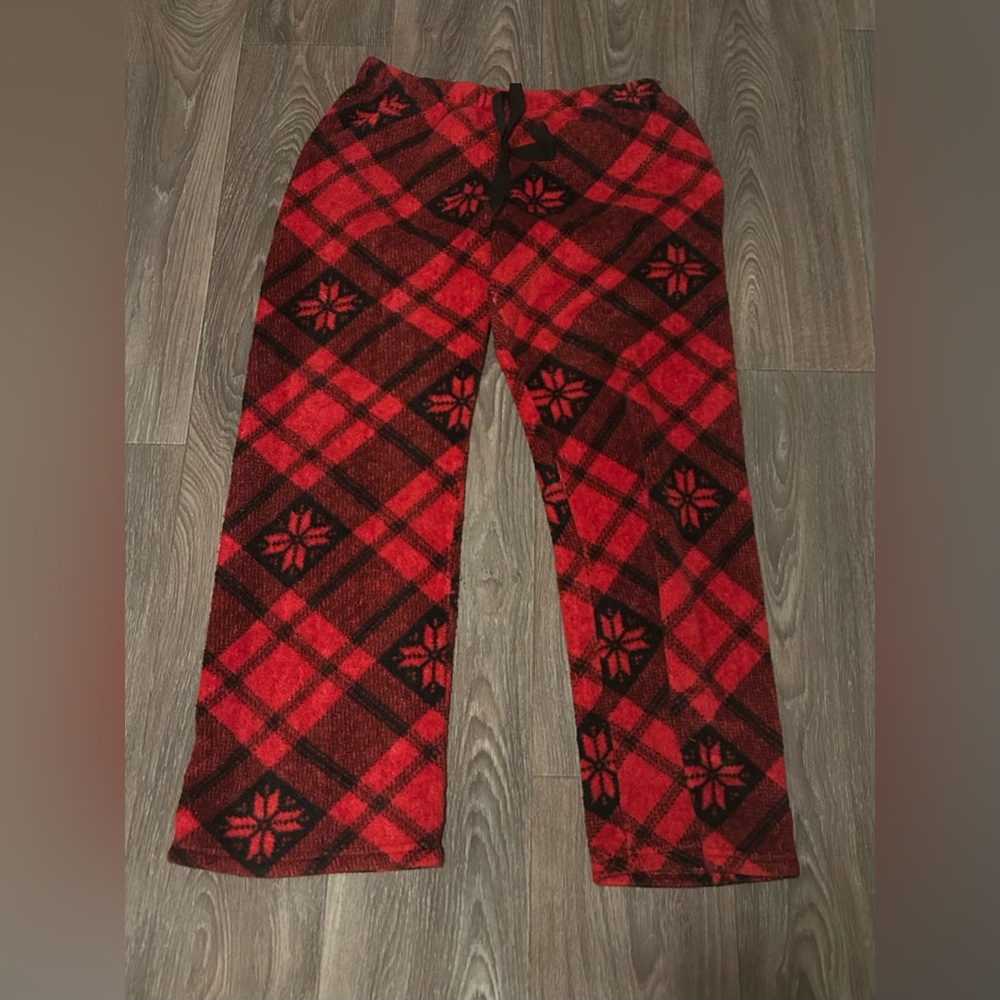 Red and Black Plaid Pajama Pants